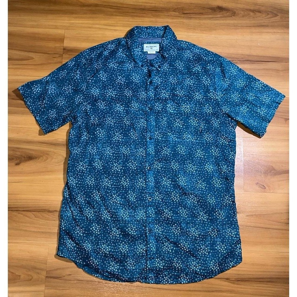 Mens Billabong Geometrical Button Up Short Sleeve Pocket Shirt
